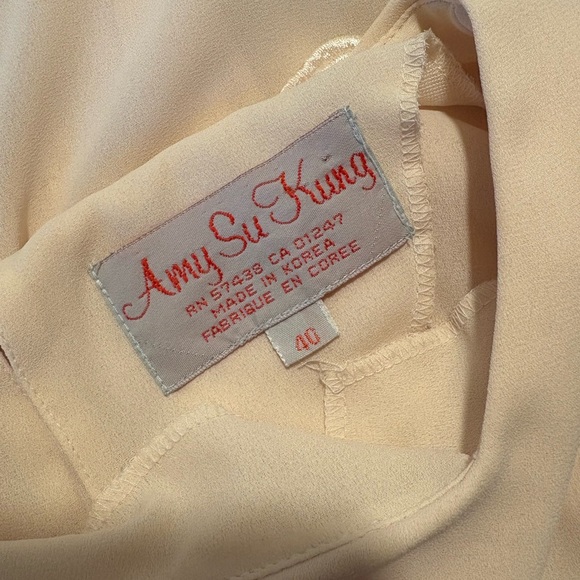 Vintage 100% Silk Blouse Amy Su Kung - Picture 4 of 4